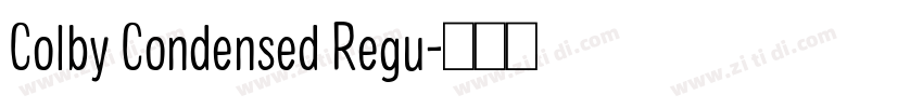 Colby Condensed Regu字体转换